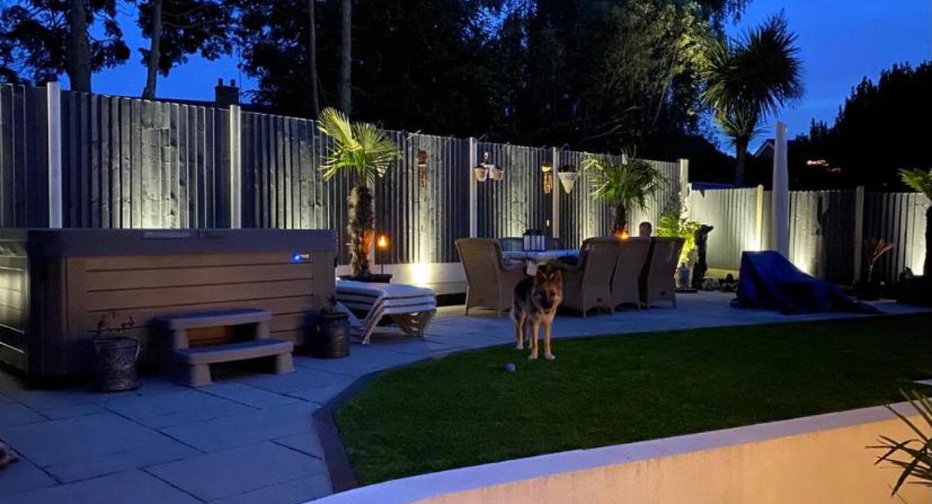 Garden lighting installation in Chelmsford